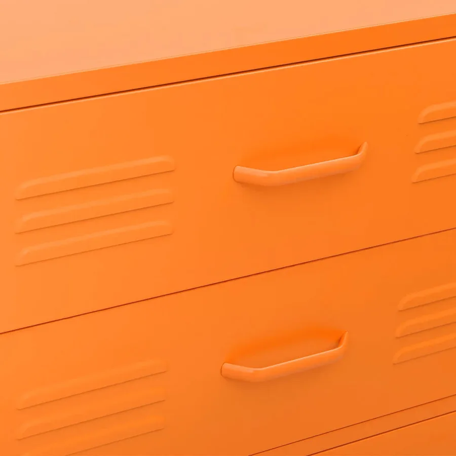 Commode Orange 80x35x101,5 cm Acier - 9