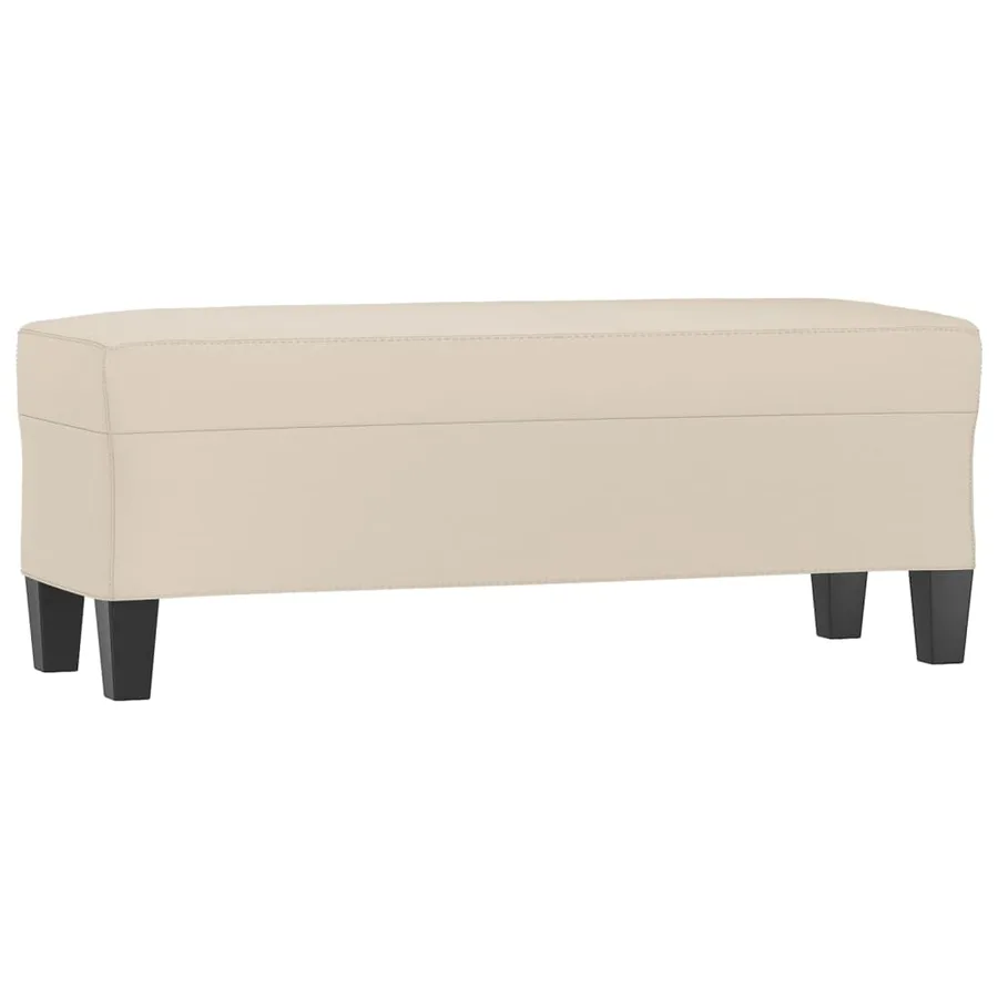 Banc Crème 100x35x41 cm Tissu microfibre - 2