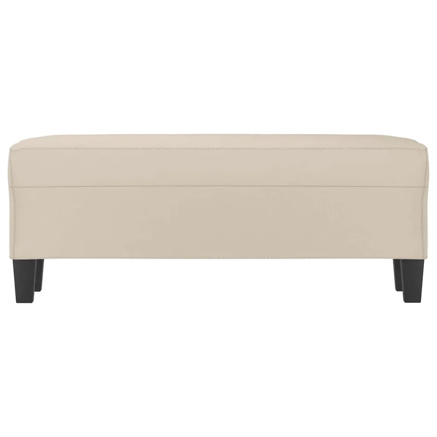 Banc Crème 100x35x41 cm Tissu microfibre - 3