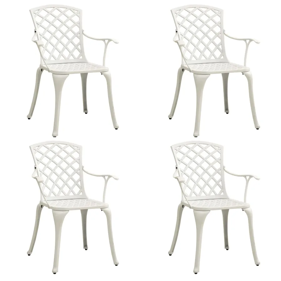 Ensemble de bistro 5 pcs Aluminium coulé Blanc - 3