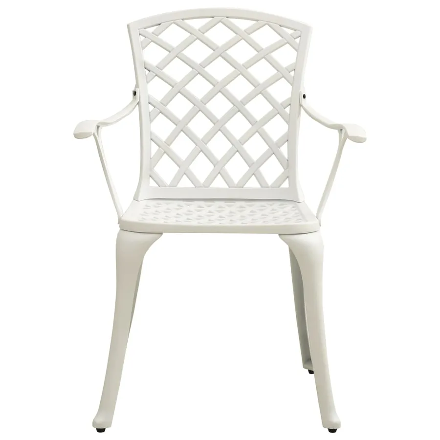 Ensemble de bistro 5 pcs Aluminium coulé Blanc - 5