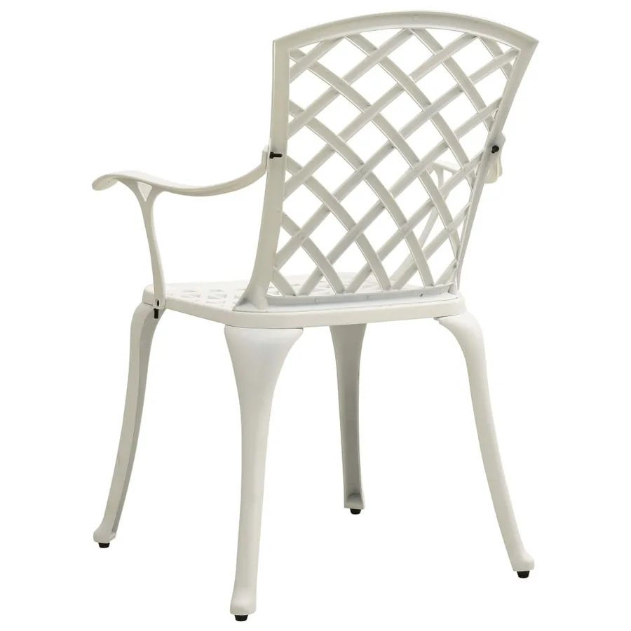 Ensemble de bistro 5 pcs Aluminium coulé Blanc - 7