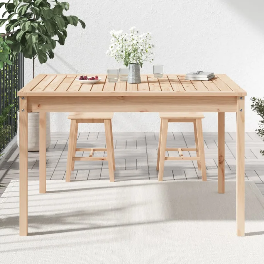 Table de jardin 121x82,5x76 cm bois massif de pin - 3