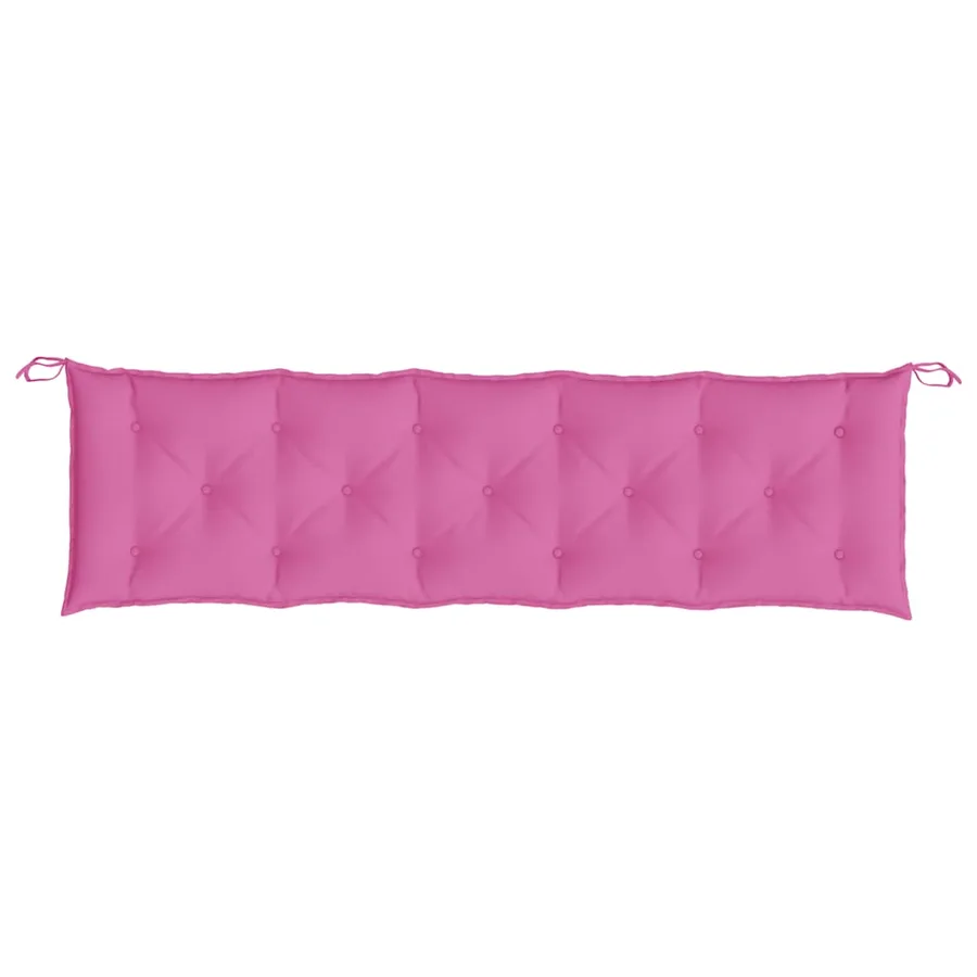 Coussins de banc de jardin lot de 2 rose tissu Oxford - 7