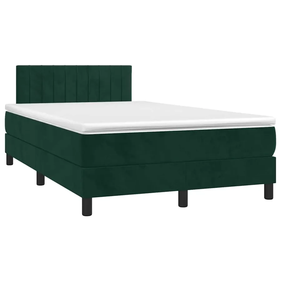 Sommier à lattes de lit et matelas Vert foncé 120x200cm Velours - 3