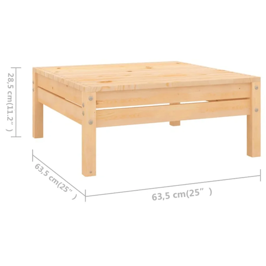 Salon de jardin 5 pcs Bois de pin massif - 8