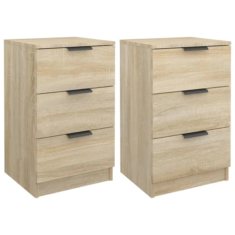 Tables de chevet 2 pcs Chêne sonoma 40x36x65 cm - 2