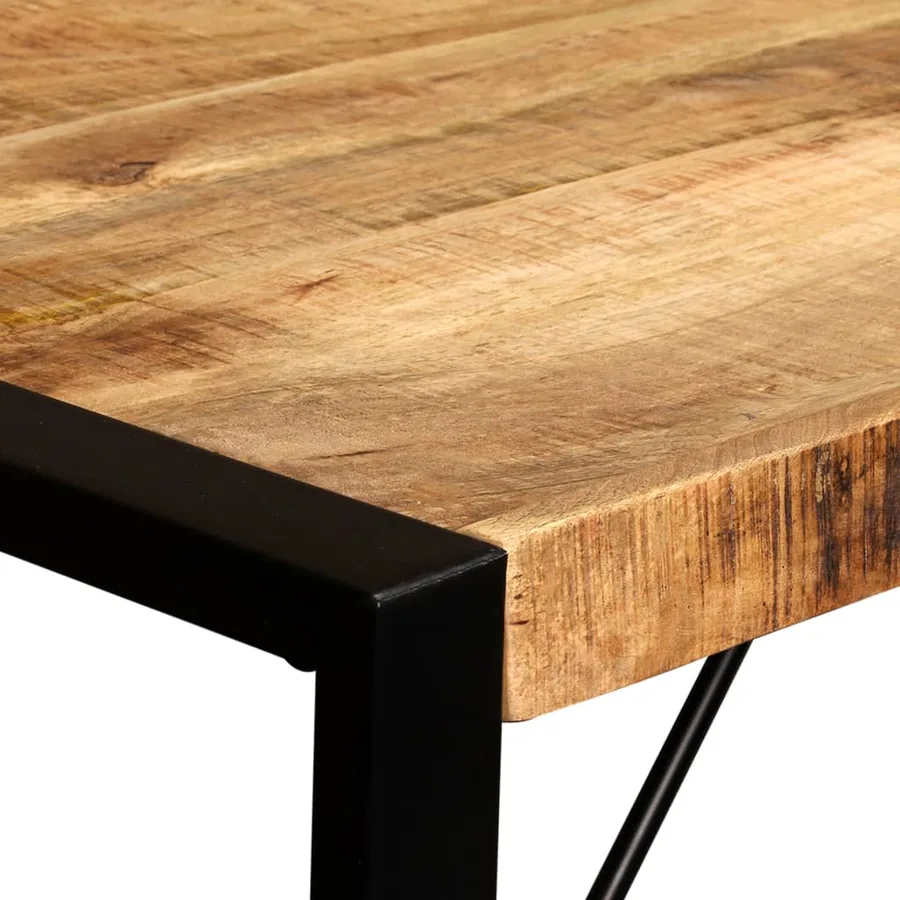 Table à manger Bois de manguier brut 120 cm - 10