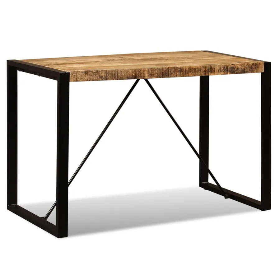 Table à manger Bois de manguier brut 120 cm - 7