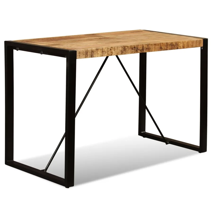 Table à manger Bois de manguier brut 120 cm - 8