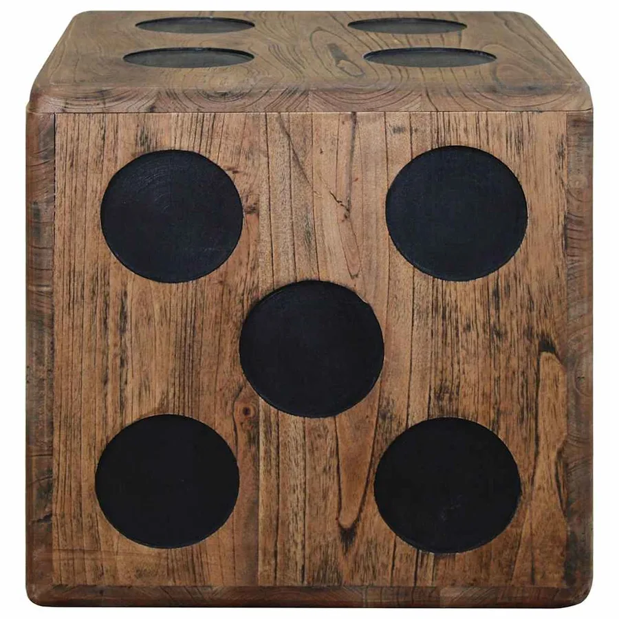 Boîte de rangement Bois Mindi 40x40x40 cm Design Dés - 4