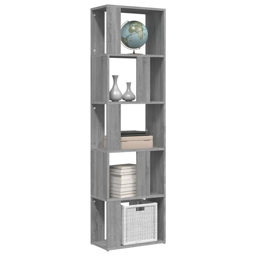 Bibliothèque Sonoma gris 45x24x160 cm Bois d'ingénierie - 4