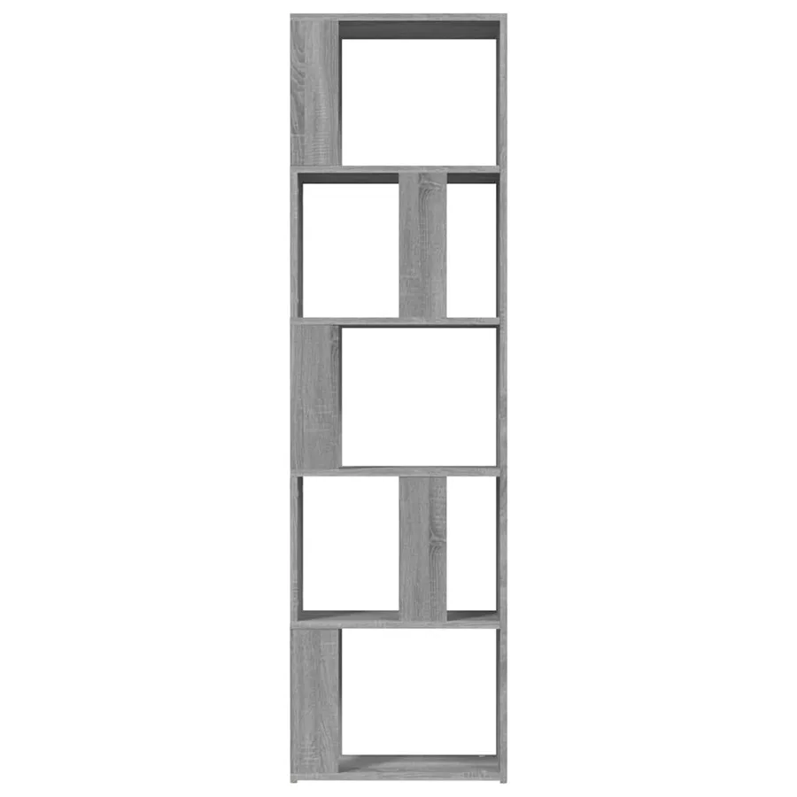Bibliothèque Sonoma gris 45x24x160 cm Bois d'ingénierie - 5