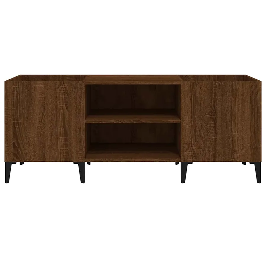 Armoire à disques chêne marron 121x38x48 cm bois d'ingénierie - 5