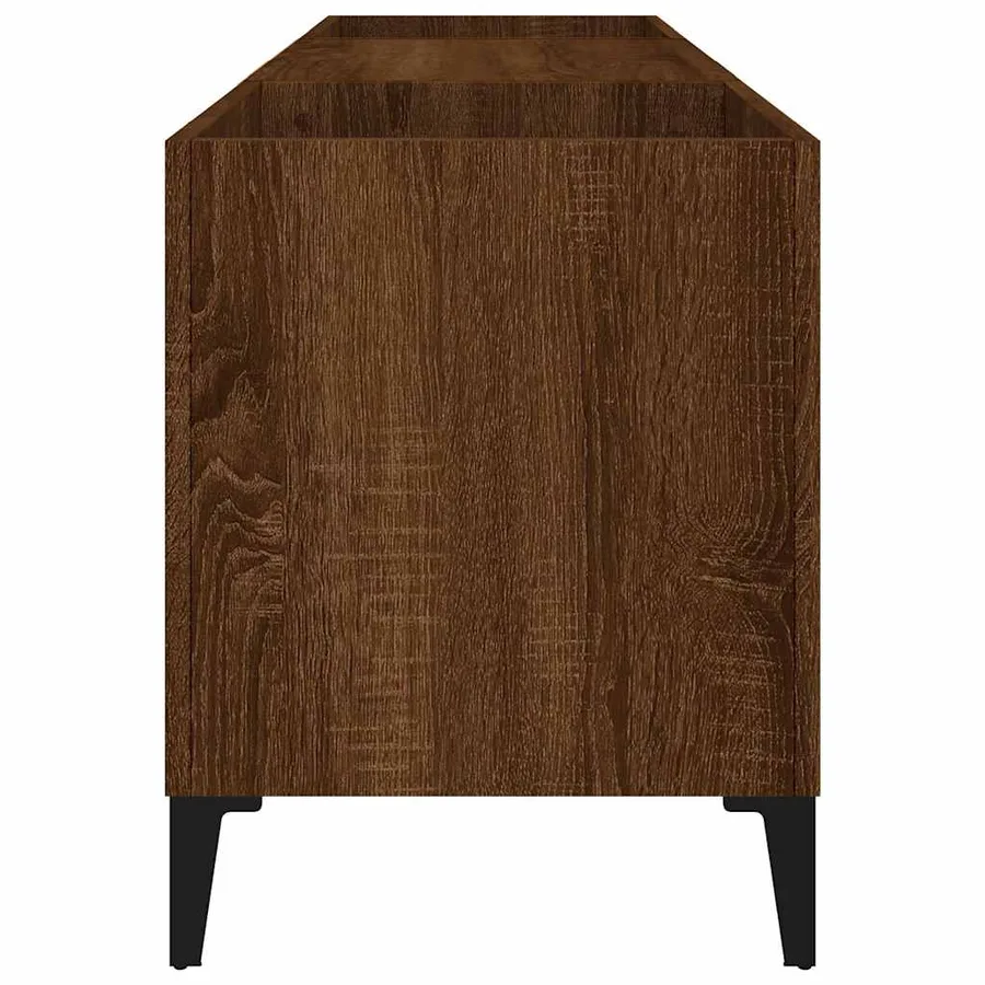 Armoire à disques chêne marron 121x38x48 cm bois d'ingénierie - 6