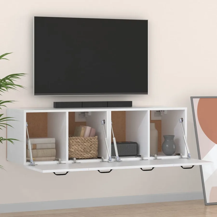 Armoires murales 2 pcs Blanc 80x35x36,5 cm Bois d'ingénierie - 3