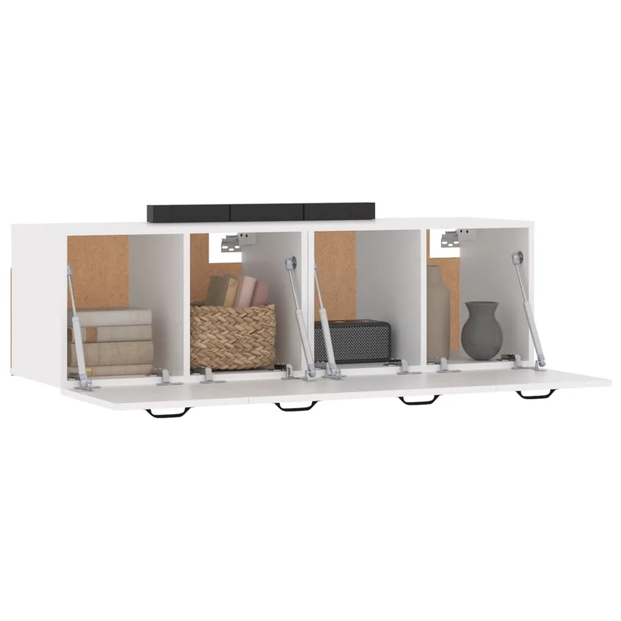 Armoires murales 2 pcs Blanc 80x35x36,5 cm Bois d'ingénierie - 4