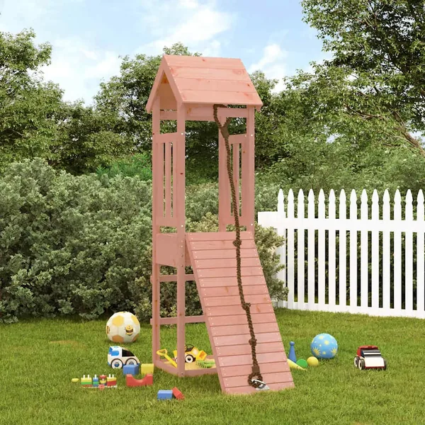 Maisonnette de jeu avec mur d'escalade bois massif Douglas