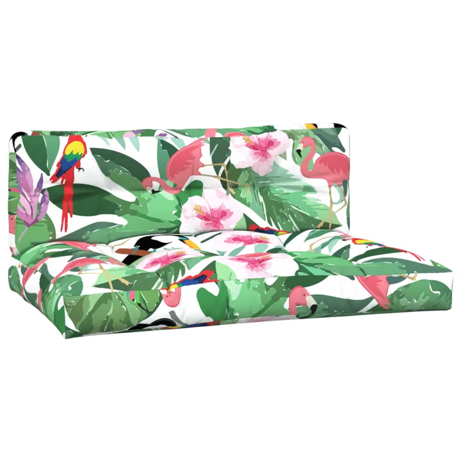 Coussins de palette lot de 2 multicolore tissu - 2