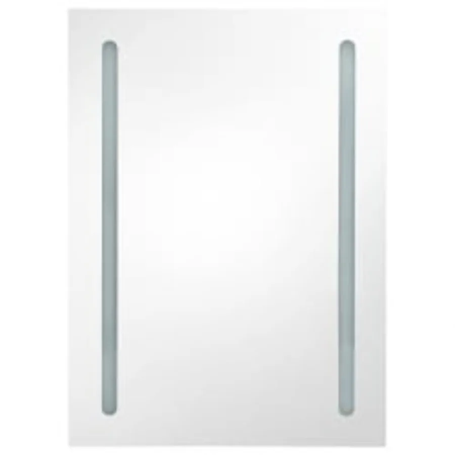 Armoire de salle de bain à miroir LED 50x13x70 cm - 4