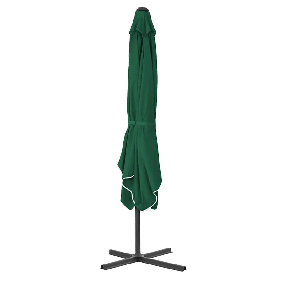 Parasol d'extérieur avec mât en acier 250x250 cm vert - 3