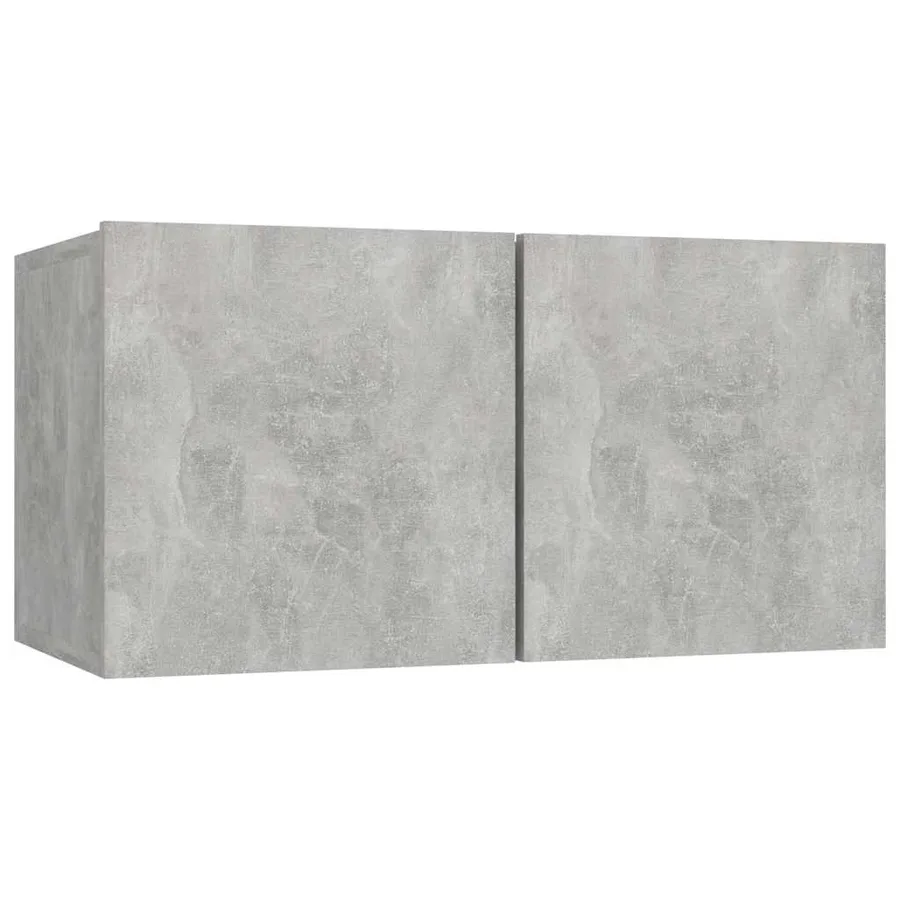 Ensemble de meubles TV 7 pcs Gris béton Bois d'ingénierie - 6