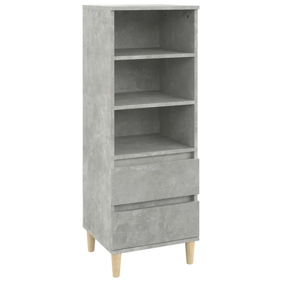Buffet haut Gris béton 40x36x110 cm Bois d'ingénierie - 2