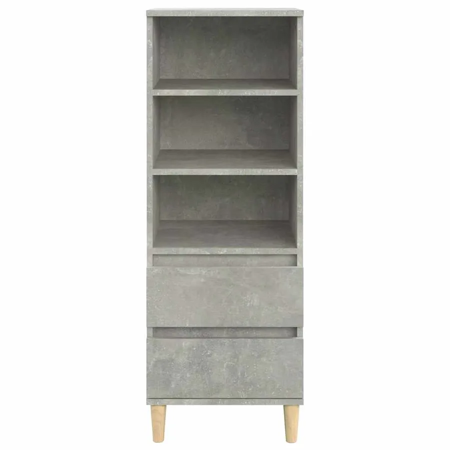 Buffet haut Gris béton 40x36x110 cm Bois d'ingénierie - 3