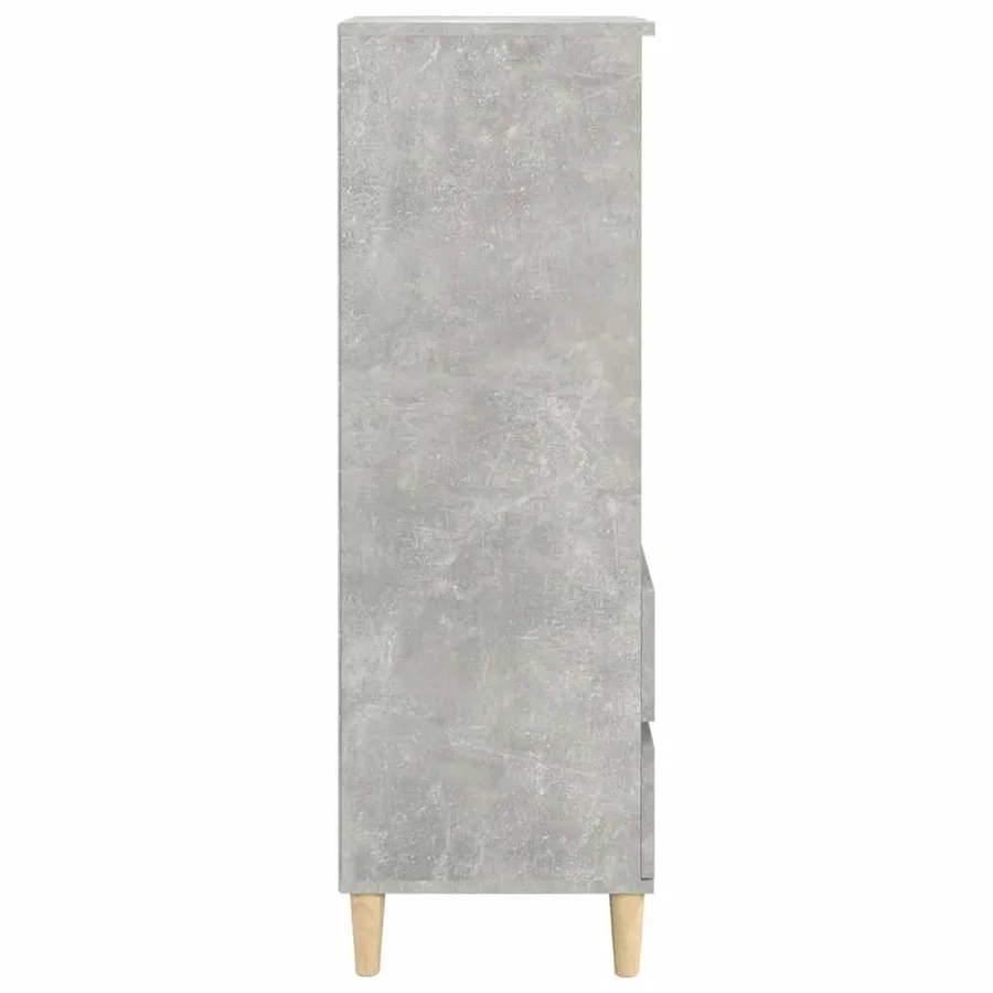 Buffet haut Gris béton 40x36x110 cm Bois d'ingénierie - 5