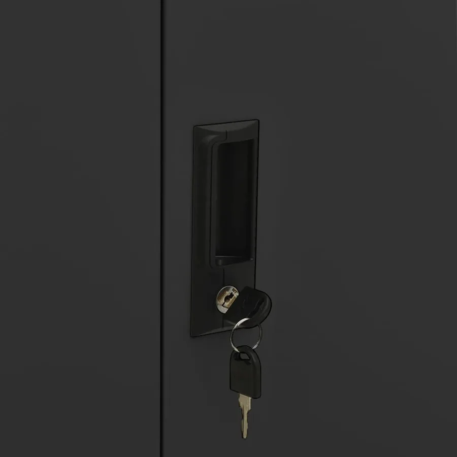 Armoire de bureau et jardinière Anthracite 90x40x125 cm Acier - 7