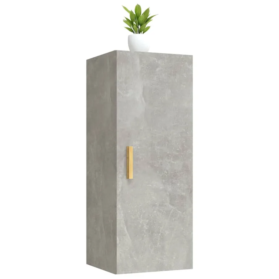 Armoire murale Gris béton 34,5x34x90 cm Bois d'ingénierie - 5
