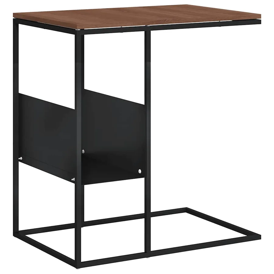 Table d'appoint Noir 55x36x59,5 cm Bois d'ingénierie - 2