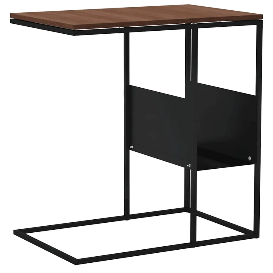 Table d'appoint Noir 55x36x59,5 cm Bois d'ingénierie - 6