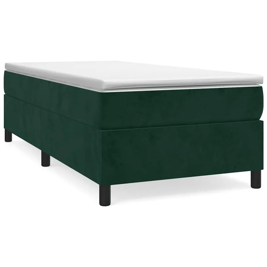 Sommier à lattes de lit avec matelas Vert foncé 90x190 cm - 2