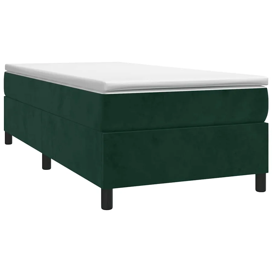 Sommier à lattes de lit avec matelas Vert foncé 90x190 cm - 3