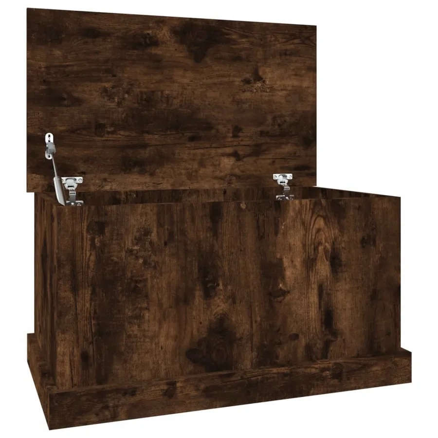 Boîte de rangement chêne fumé 70x40x38 cm bois d'ingénierie - 2
