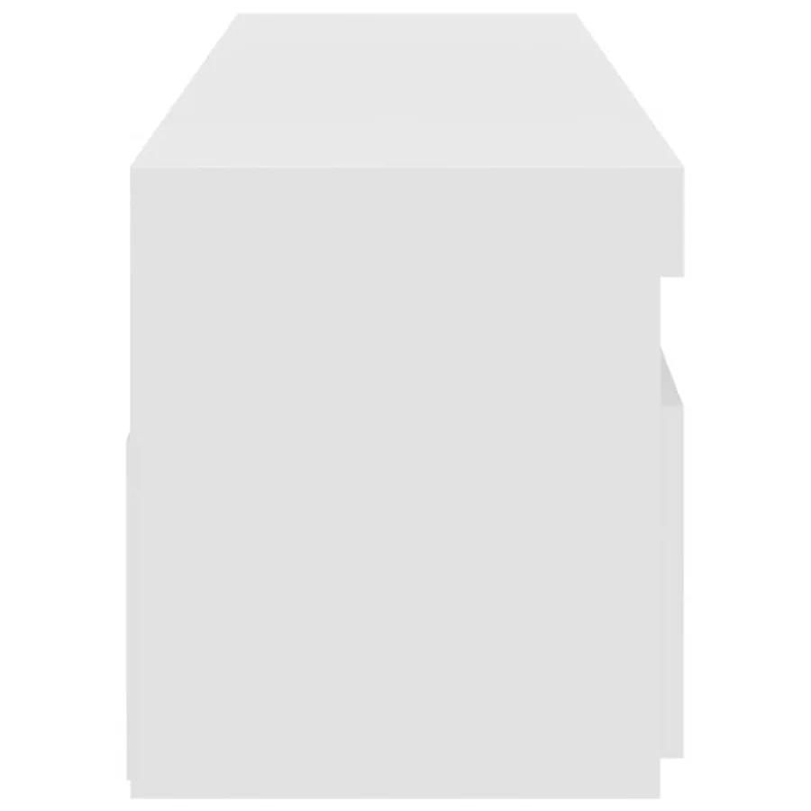 Meubles TV 2 pcs avec lumières LED Blanc 75x35x40 cm - 10