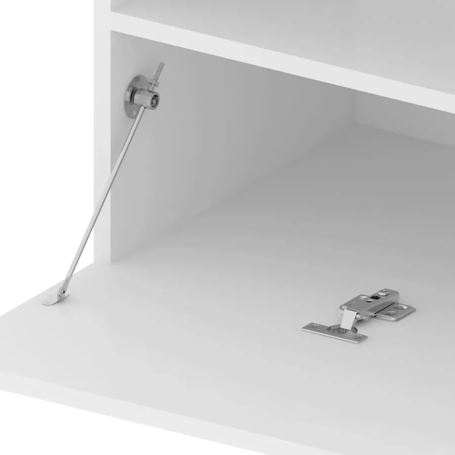 Meubles TV 2 pcs avec lumières LED Blanc 75x35x40 cm - 11