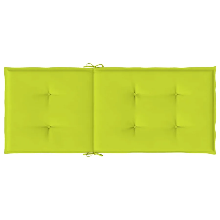 Coussins de chaise de jardin à dossier haut lot de 6 vert vif - 7