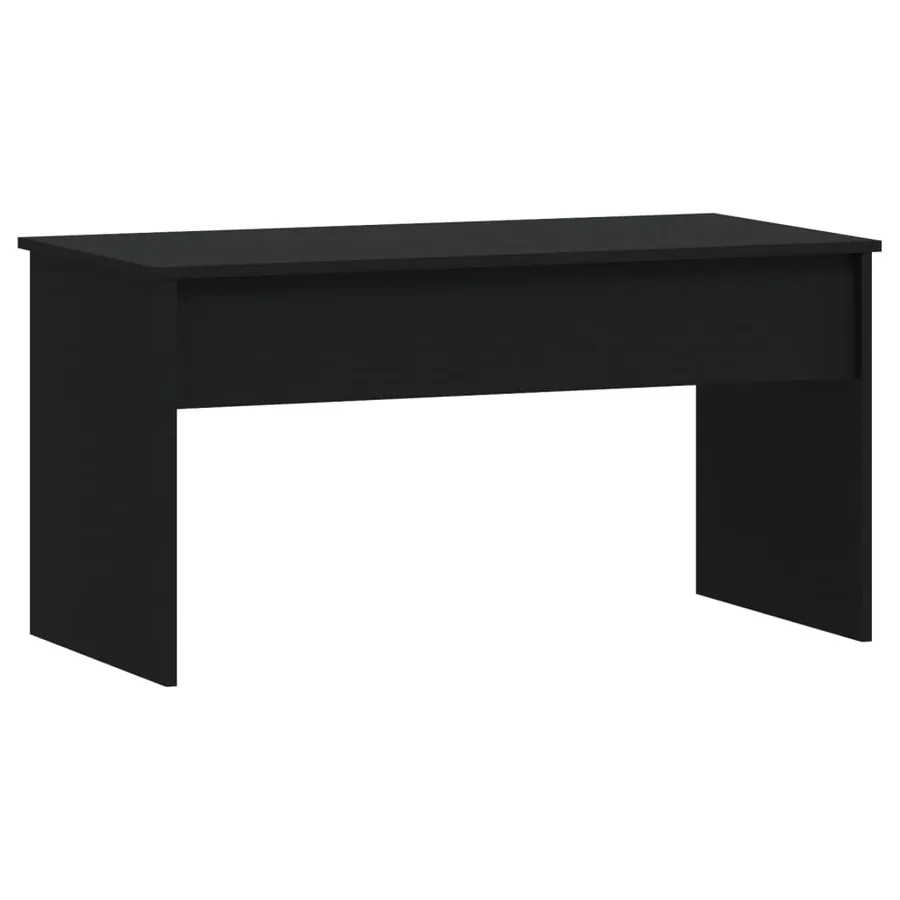 Table basse noir 102x50,5x52,5 cm bois d'ingénierie - 3