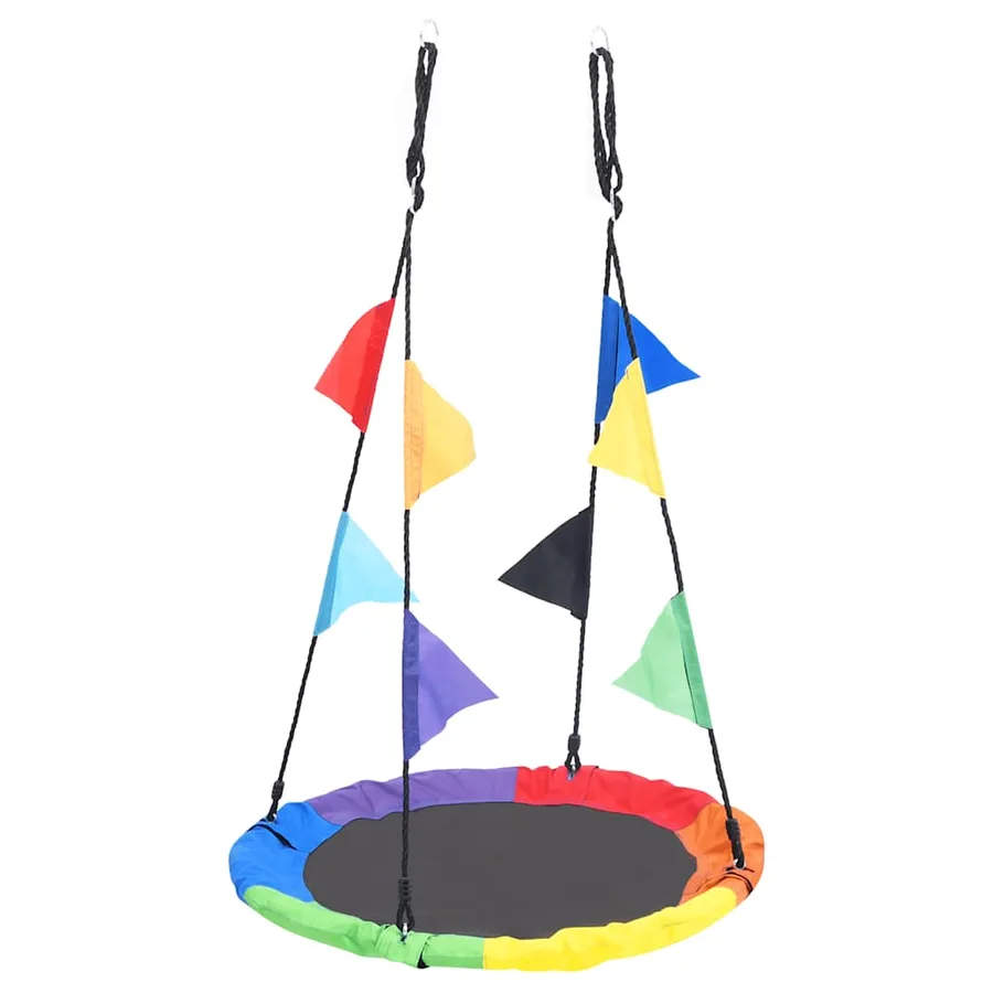 Balançoire arc-en-ciel avec fanions 100 cm - 3