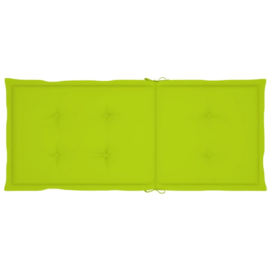 Chaises de jardin lot de 6 avec coussins vert vif Bois de teck - 8