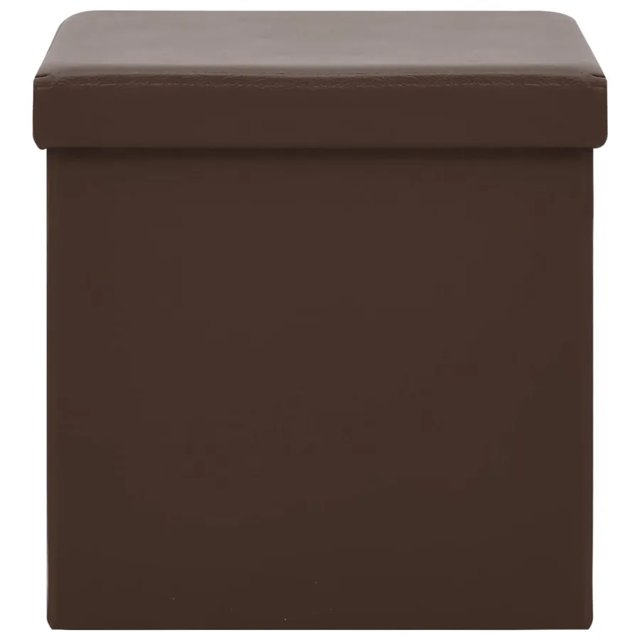 Tabouret de rangement pliable Marron PVC - 3