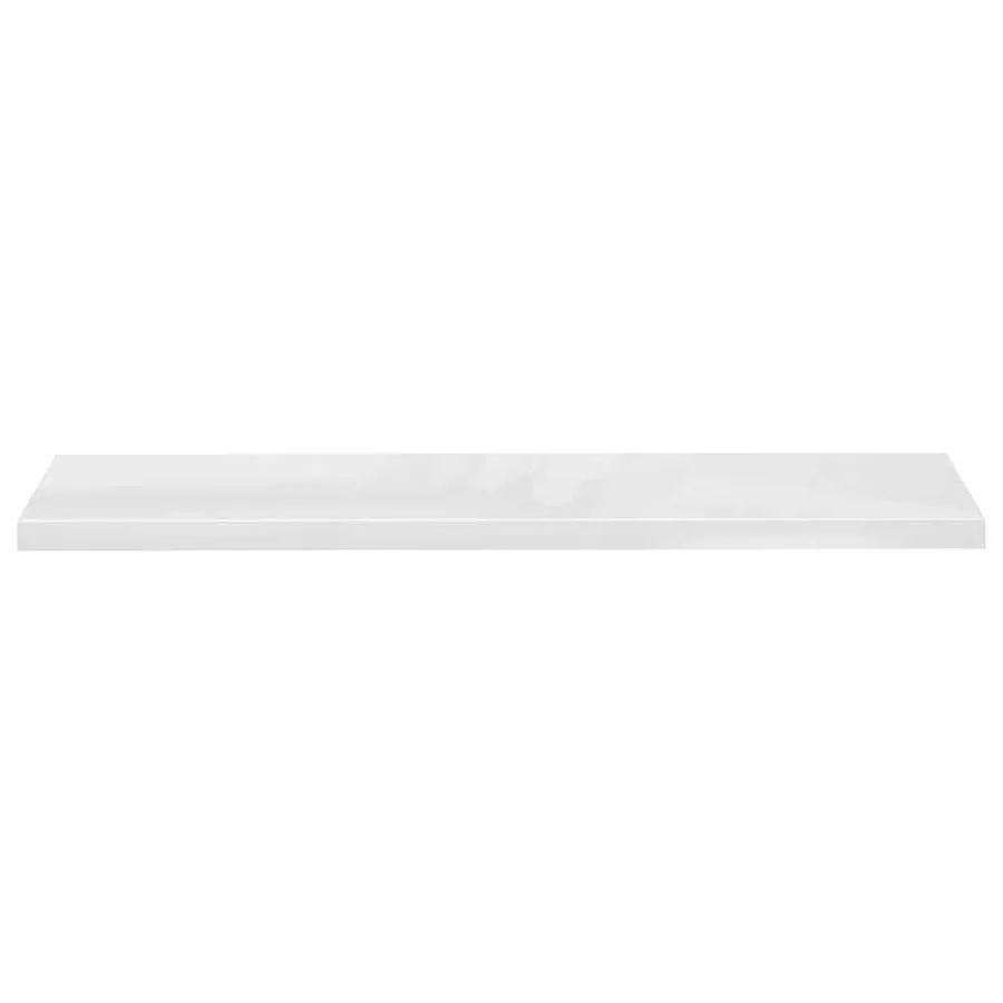 Étagère murale flottante 2pcs Blanc brillant 120x23,5x3,8cm MDF - 6