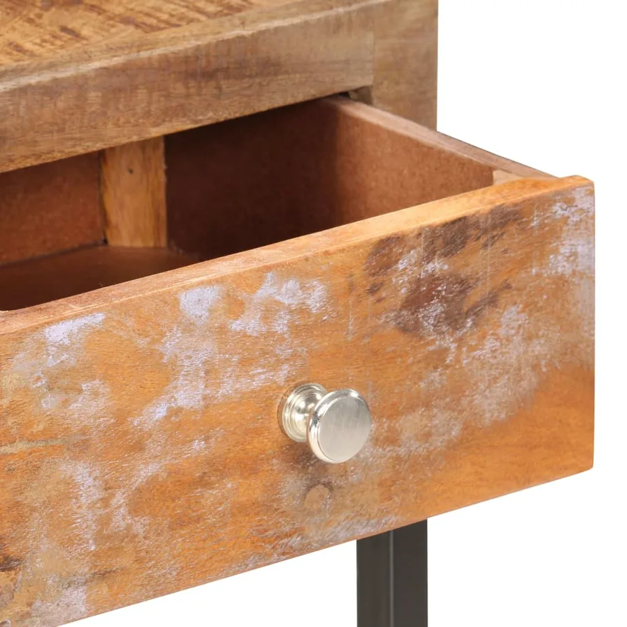 Table console Doré 90x30x75 cm Bois de récupération massif - 4