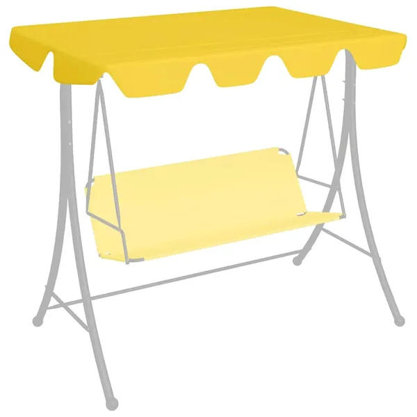 Toit de rechange balançoire jaune 188/168x145/110 cm