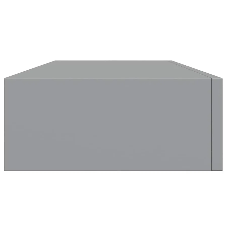 Étagères à tiroirs murales 2 pcs gris 60x23,5x10 cm MDF - 8