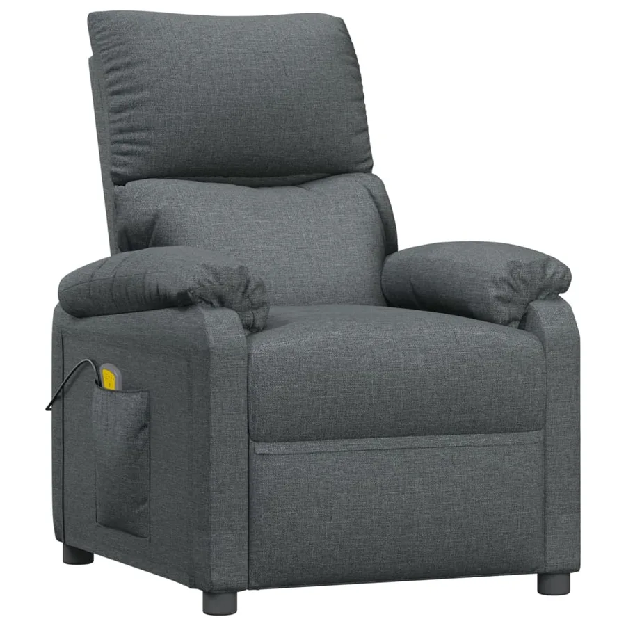 Fauteuil de massage Gris foncé Tissu - 3