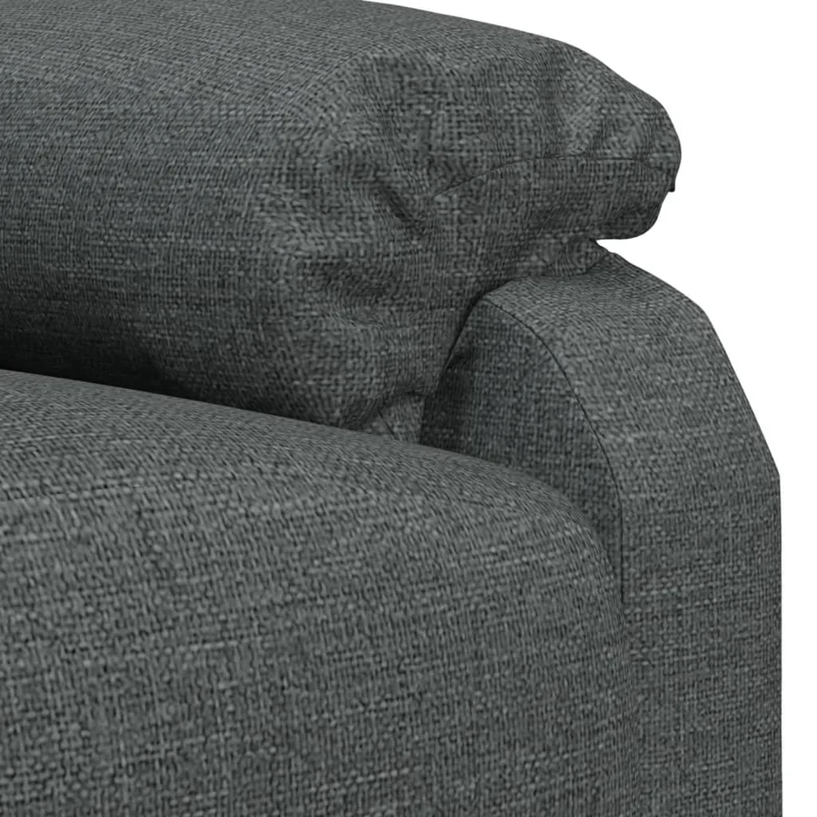 Fauteuil de massage Gris foncé Tissu - 8