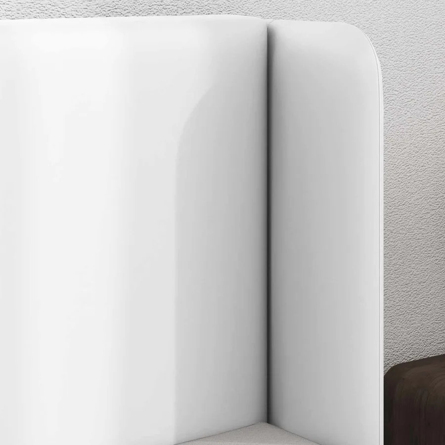 Oreille de tête de lit Blanc 40,5 x 40,5 x 4 cm PVC - 4